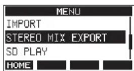 TASCAM Model 16 - Función Stereo mix export - 1