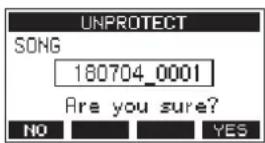 TASCAM Model 16 - Protecting/unprotecting songs - 2
