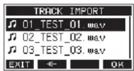 TASCAM Model 16 - Importation de pistes - 1