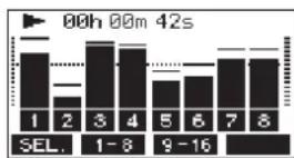 TASCAM Model 16 - Indicadores SIG y medidos de nivel - 1