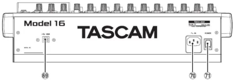 TASCAM Model 16 - Face arrière - 1