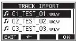 TASCAM Model 16 - Importing tracks - 1