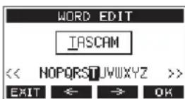 TASCAM Model 16 - Setting the WORD item - 1