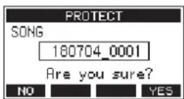 TASCAM Model 16 - Protection/déprotection des morceaux - 1