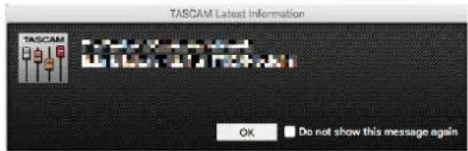 TASCAM Model 16 - Fonction de notification - 1