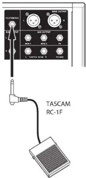 TASCAM Model 16 - Using the footswitch to punch in/out - 2