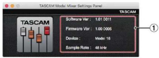 TASCAM Model 16 - Resumen del Settings Panel - 2