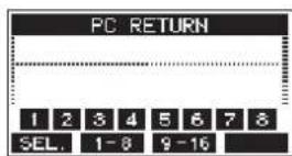TASCAM Model 16 - Écran PC RETURN - 1