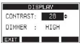 TASCAM Model 16 - Ajuste del contraste de la pantalla - 1