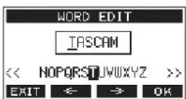TASCAM Model 16 - Réglage du paramètre WORD - 1