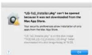 TASCAM Model 16 - When the Gatekeeper setting is "Allow applications downloaded from: the Mac App Store" - 3