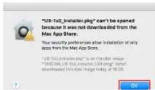 TASCAM Model 16 - When the Gatekeeper setting is "Allow applications downloaded from: the Mac App Store" - 1