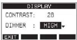 TASCAM Model 16 - Adjusting the display brightness - 1
