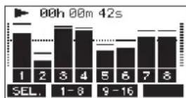 TASCAM Model 16 - SIG indicators and level meters - 1