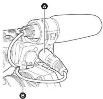 PANASONIC AGCX7 - ■ Branchement d'un microphone externe aux prises / - 2