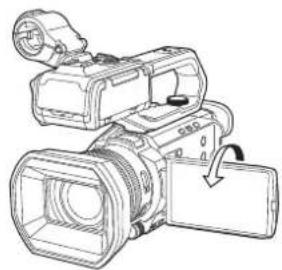 PANASONIC AGCX7 - Orienter l'écran LCD pour avoir un angle de vision confortable. - 1