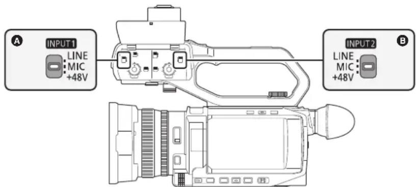 PANASONIC AGCX7 - Utilisation d'un équipement audio/microphone externe (XLR, 3 broches) - 1