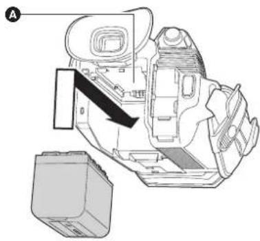 PANASONIC AGCX7 - Mise en place de la batterie - 1