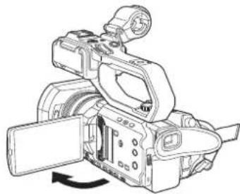 PANASONIC AGCX7 - Ouvrir l'écran LCD. - 1