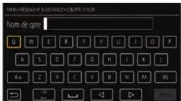 PANASONIC AGCX7 - Réglage du nom de compte d'utilisateur et du mot de passe - 1