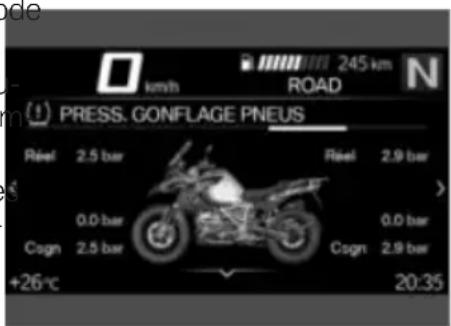 BMW R 1250 GS Adventure (2019) - Pression de gonflage des pneus - 1