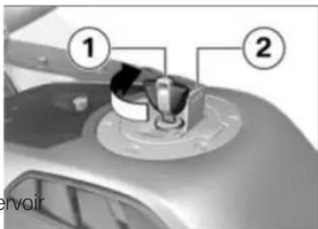 BMW R 1250 GS Adventure (2019) - Contact du carburant sur les surfaces en matière plastique - 1