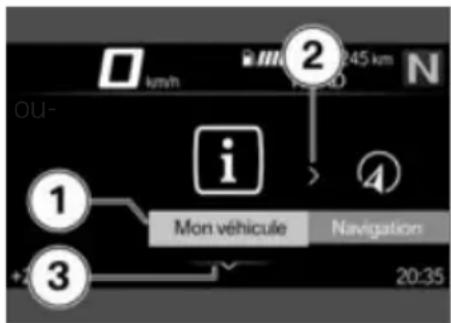 BMW R 1250 GS Adventure (2019) - Indications d'utilisation dans le menu principal - 1