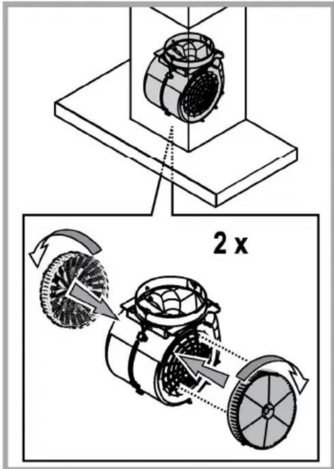 WHIRLPOOL WHSS 90F TS K - Wartung des Aktivkohlefilters - 1