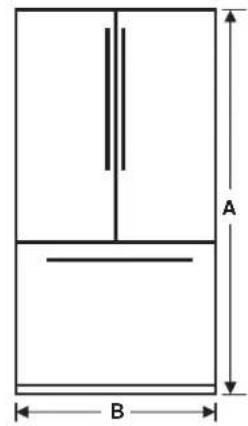 GE GNE25JMKES - DIMENSIONS DE L'ÉLECTROMENAGER - 5