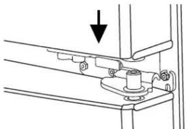 GE GNE25JMKES - REINSTALLING CENTER HINGE BRACKETS AND HINGES - 6