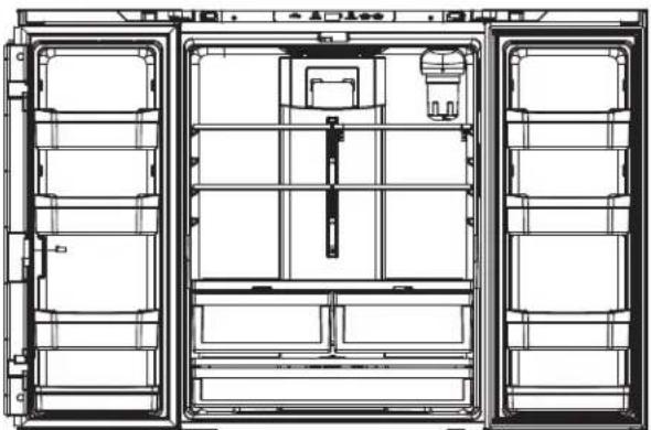 GE GNE25JMKES - NIVELACION DE LAS PUERTAS DEL REFRIGERADOR (en algunos modelos) - 6