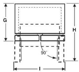GE GNE25JMKES - DIMENSIONS DE L'ÉLECTROMENAGER - 8