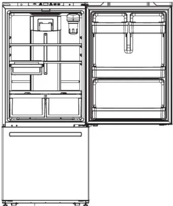 GE GNE25JMKES - NIVELACION DE LAS PUERTAS DEL REFRIGERADOR (en algunos modelos) - 9