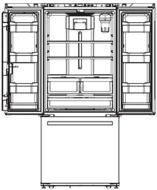 GE GNE25JMKES - LEVEL THE REFRIGERATOR DOORS (on some models) - 4