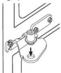 GE GNE25JMKES - REINSTALLING CENTER HINGE BRACKETS AND HINGES - 3