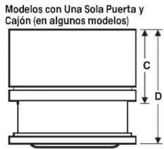 GE GNE25JMKES - DIMENSIONES DEL ELECTRODOMÉSTICO - 2