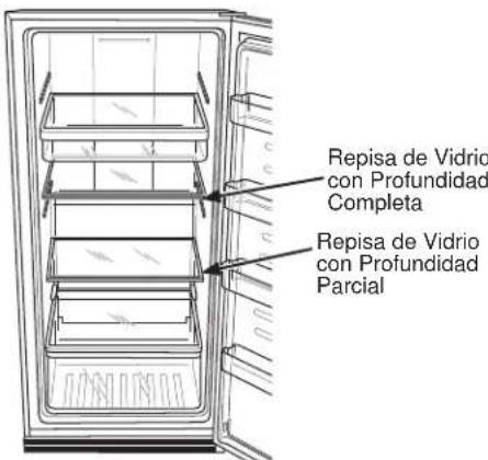 GE FUF21DLRWW - Repisas de Vidrio Ajustables - 1