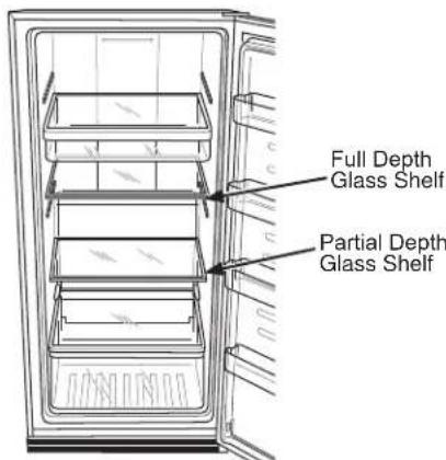 GE FUF21DLRWW - Adjustable Glass Shelves - 1