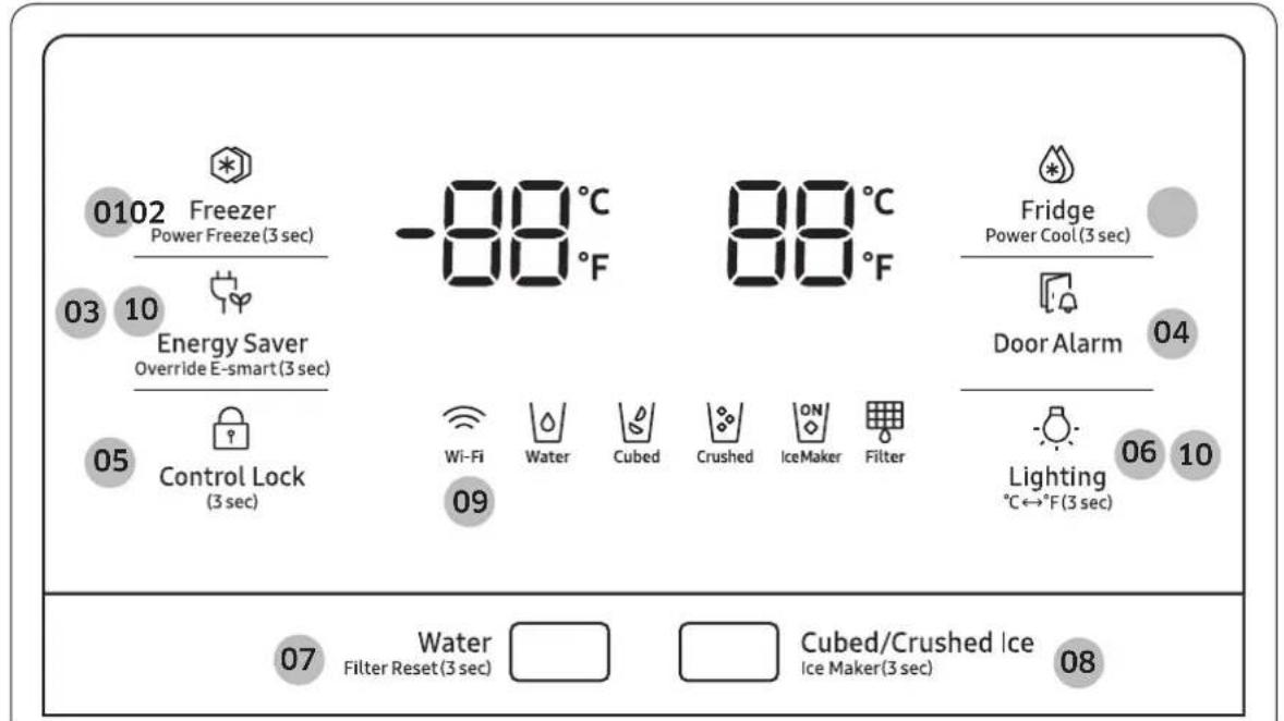 Dacor Heritage DYF42SBIWR - Refrigerator Control Panel - 1
