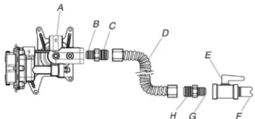 WHIRLPOOL WEG750H0HV - Typical flexible connection - 1
