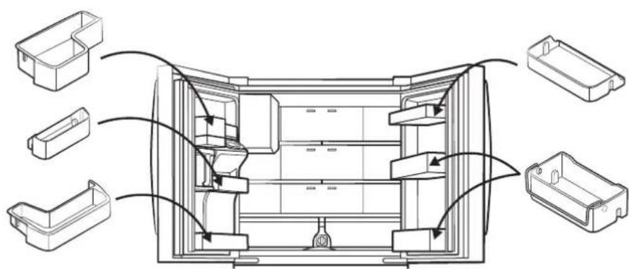 SAMSUNG RF28R7351SR - Door bins - 1