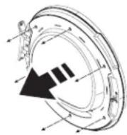 HAIER QFT15ESSNWW - ③ QUITE, GIRE Y REEMPLAZE LA PUERTA INTERIOR - 1