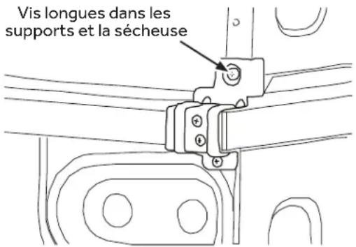 HAIER QFT15ESSNWW - COMMENT INSTALLER LA SÉCHEUSE ET LE SUPPORT SUR LA SÉCHEUSE (SUITE) - 1