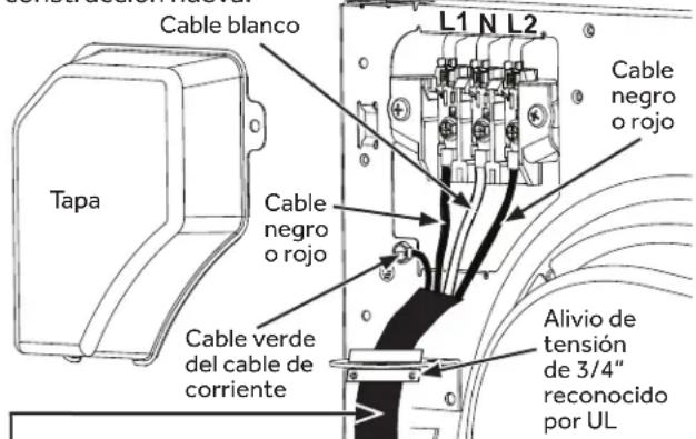 HAIER QFT15ESSNWW - CÓMO CONECTAR LA SECADORA USANDO UNA CONEXIÓN DE 4 CABLES (DEBE UTILIZARSE EN INSTALACIONES DE CASAS RODANTES) - 1
