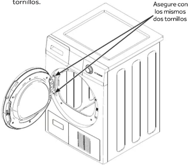 HAIER QFT15ESSNWW - GIRE Y REEMPLACE EL ENSAMBLE DE BISAGRA / PUERTA - 1