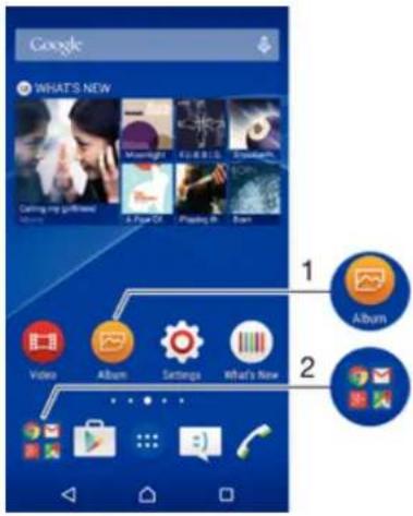 SONY Xperia Z3 Dual - Raccourcis et dossiers - 1