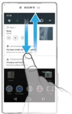 SONY Xperia Z5 Premium Dual - Pour ouvrir ou fermer le panneau de notification - 1