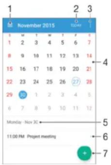SONY Xperia Z5 Premium Dual - Calendrier - 1