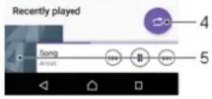 SONY Xperia Z5 Premium Dual - Écran d'accueil de l'application Musique - 2