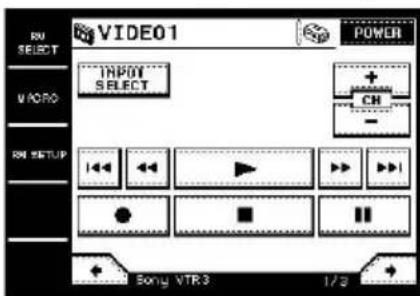 SONY STRDA7ES - Touch the remote (component) you want to register ("VIDEO1" for example). - 1